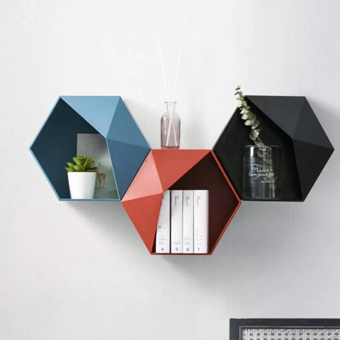 Set decorativo de Pared / Estantes Decorativos Hexagonales