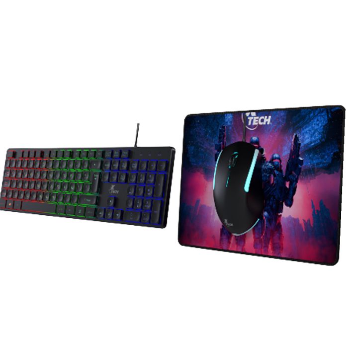 COMBO GAMER TECLADOL, MOUSE Y MOUSEPAD XTECH