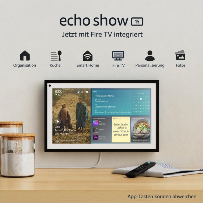 ALEXA ECHO SHOW 15 CON FIRETV PANTALLA DE 15.6 Y CONTROL REMOTO - Image 3