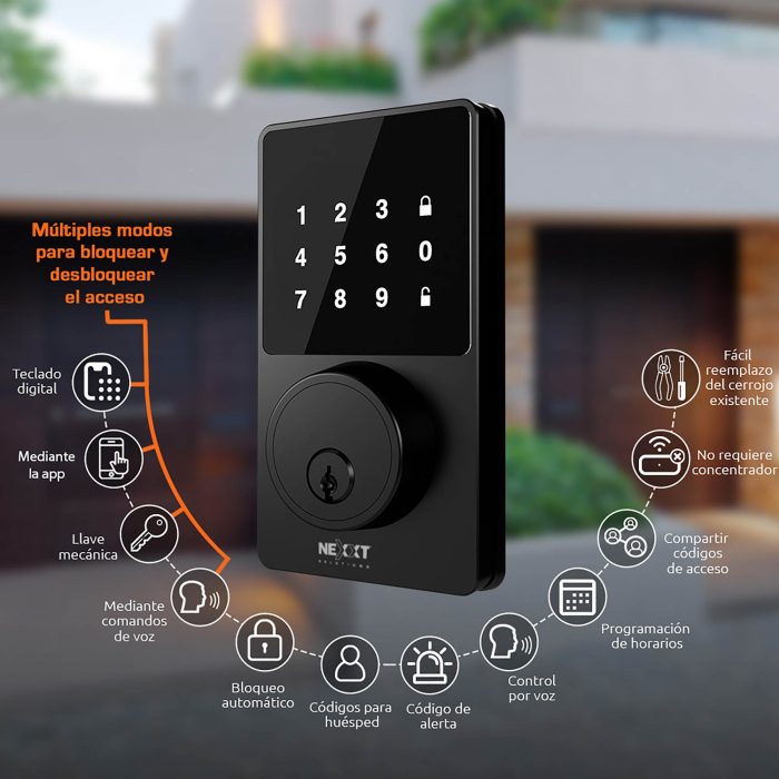 Cerradura Inteligente Wi‑Fi NEXXT NHS‑D100 con Control por Voz y App