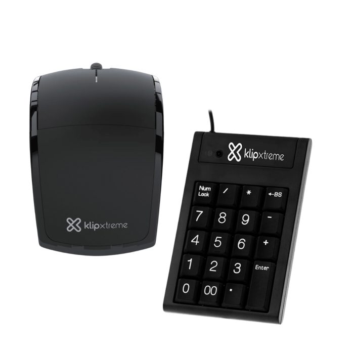 Mouse Inalámbrico Plegable Klip Xtreme KMW-375 + Teclado Numérico Klip Xtreme KNP-100