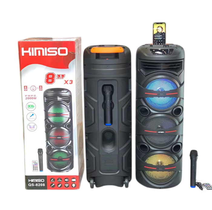 Parlante Kimiso QS-8208 2000W Con control y micrófono inalámbrico - Image 2