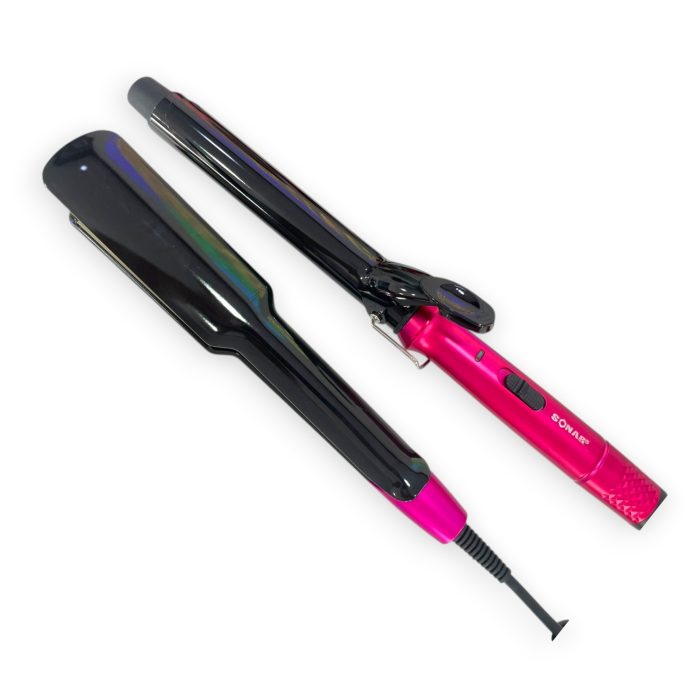 Kit 2 en 1 Plancha y Ondulador de Cabello Sonar SN-007 - Image 2