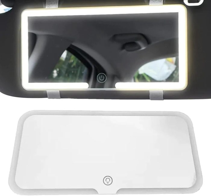 espejo con luz led maquillaje carro Ecuador