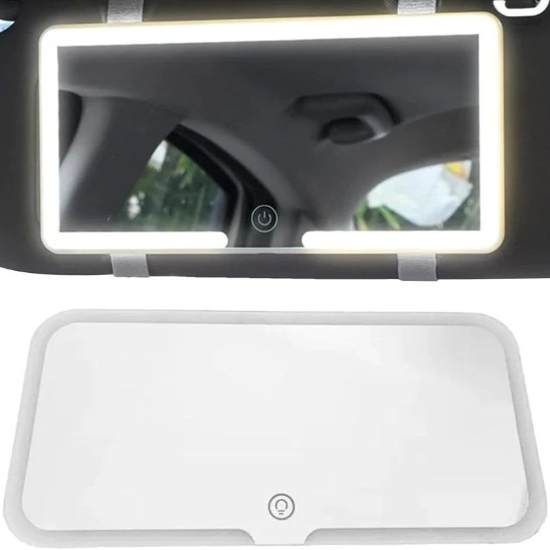 espejo con luz led maquillaje carro Ecuador