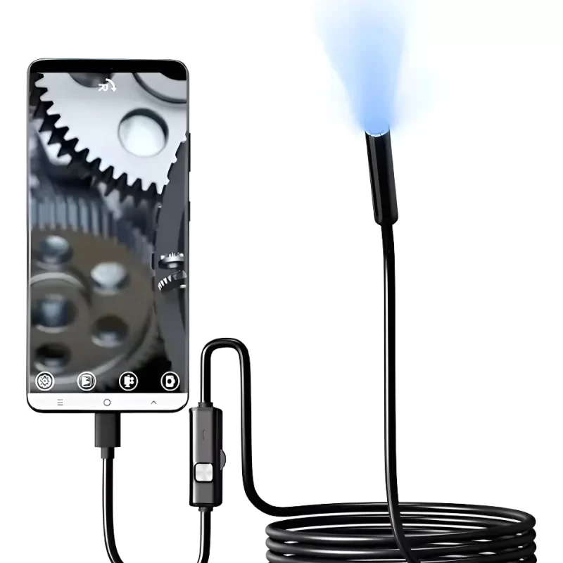 Cámara Endoscópica de10 Metros Adaptadores USB, USB-C y V8