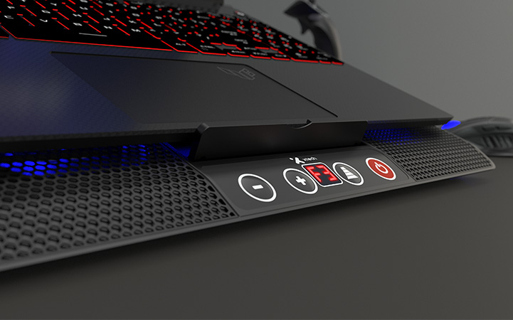 Ventilador Gamer para Laptop Xtech XTA-161 Tuuli – Base Enfriadora con 6 Ventiladores y 4 Velocidades