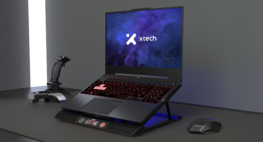 Ventilador Gamer para Laptop Xtech XTA-161 Tuuli – Base Enfriadora con 6 Ventiladores y 4 Velocidades