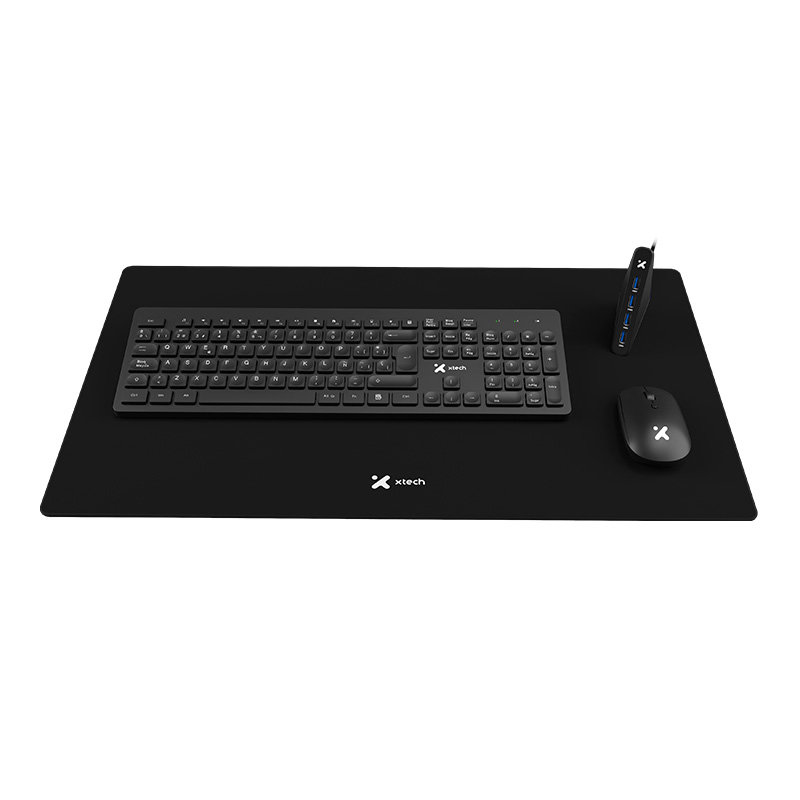 Kit de teclado multimedia y Mouse inalámbrico con alfombrilla XL y HUB USB 3.0 de 4 puertos