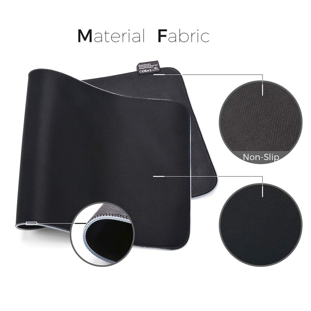 Mouse Pad Negro Gamer RGB 35x25 cm